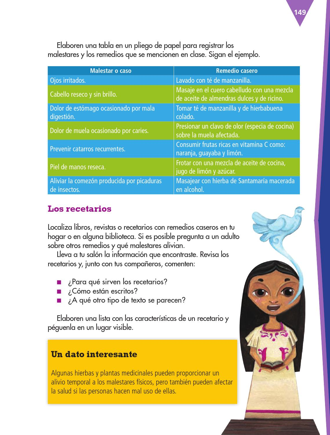 Escribir un recetario de remedios caseros - Español 3ro Escribir un recetario de remedios caseros - Español 3ro