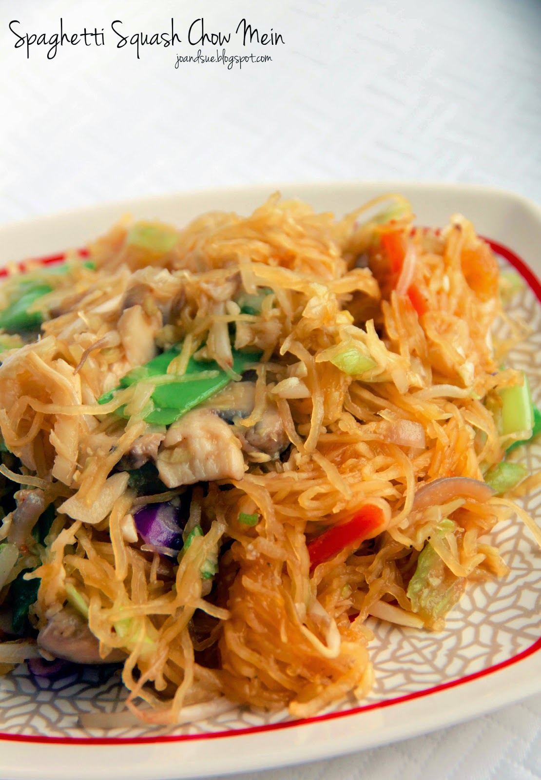 Jo and Sue Spaghetti Squash Chow Mein