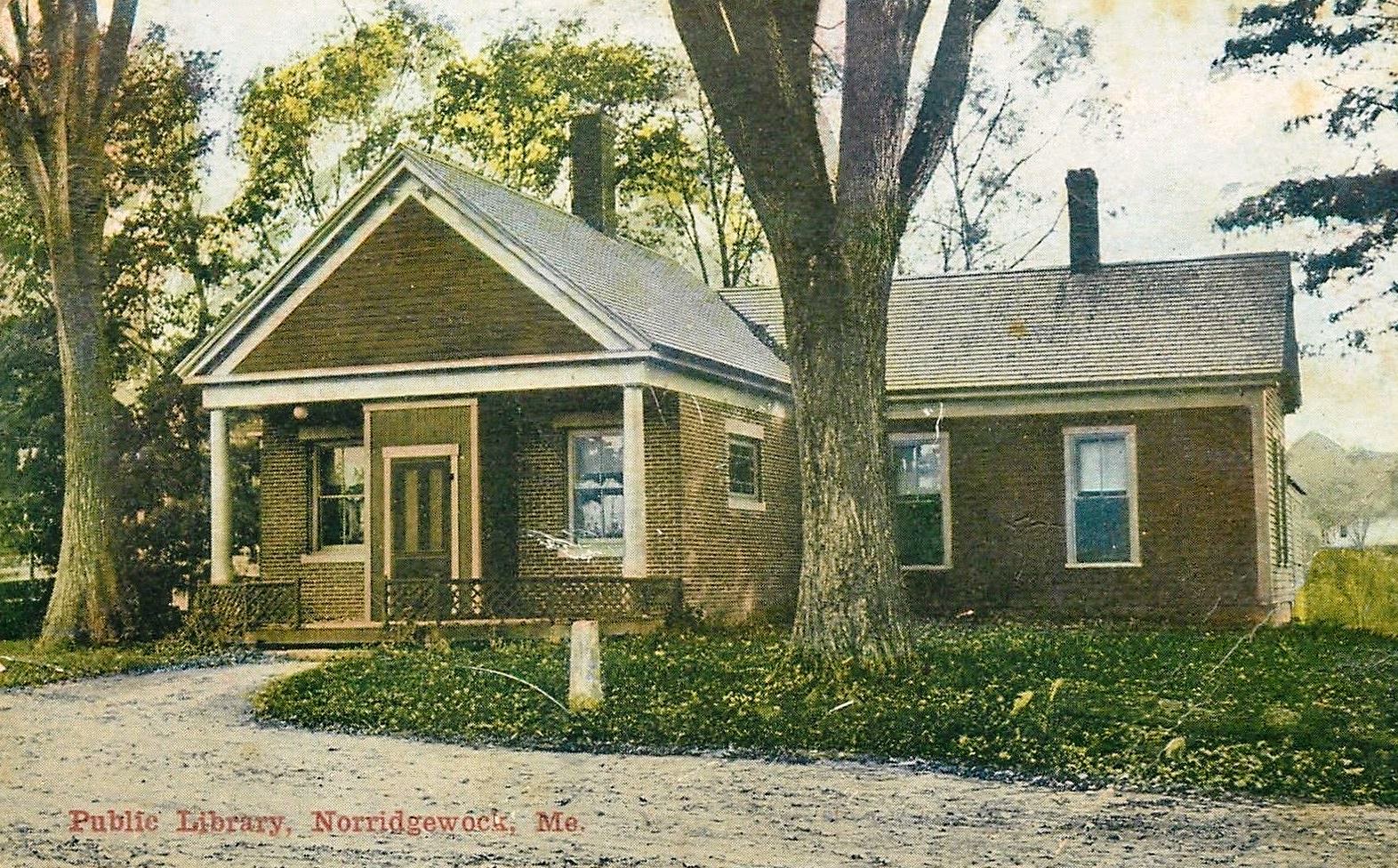 Library Postcards 1908, Library, Norridgewock, Maine