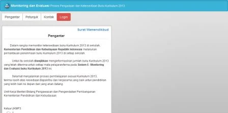 Cara Pelaporan Buku Kurikulum 2013 Secara Online