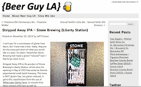 Beer Guy LA low gluten free beer blog Stone Brewery Stripped Away IPA ale draft microbrew