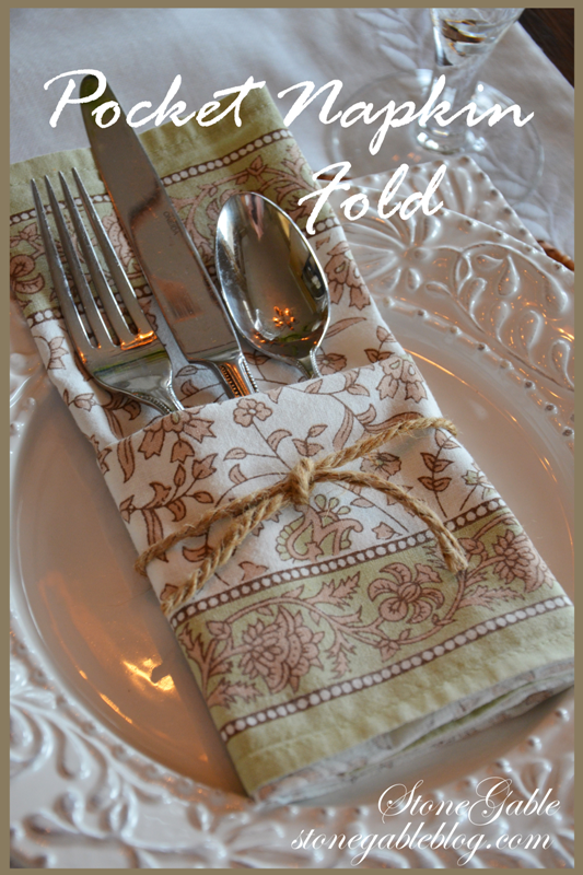 POCKET NAPKIN FOLD TUTORIAL StoneGable