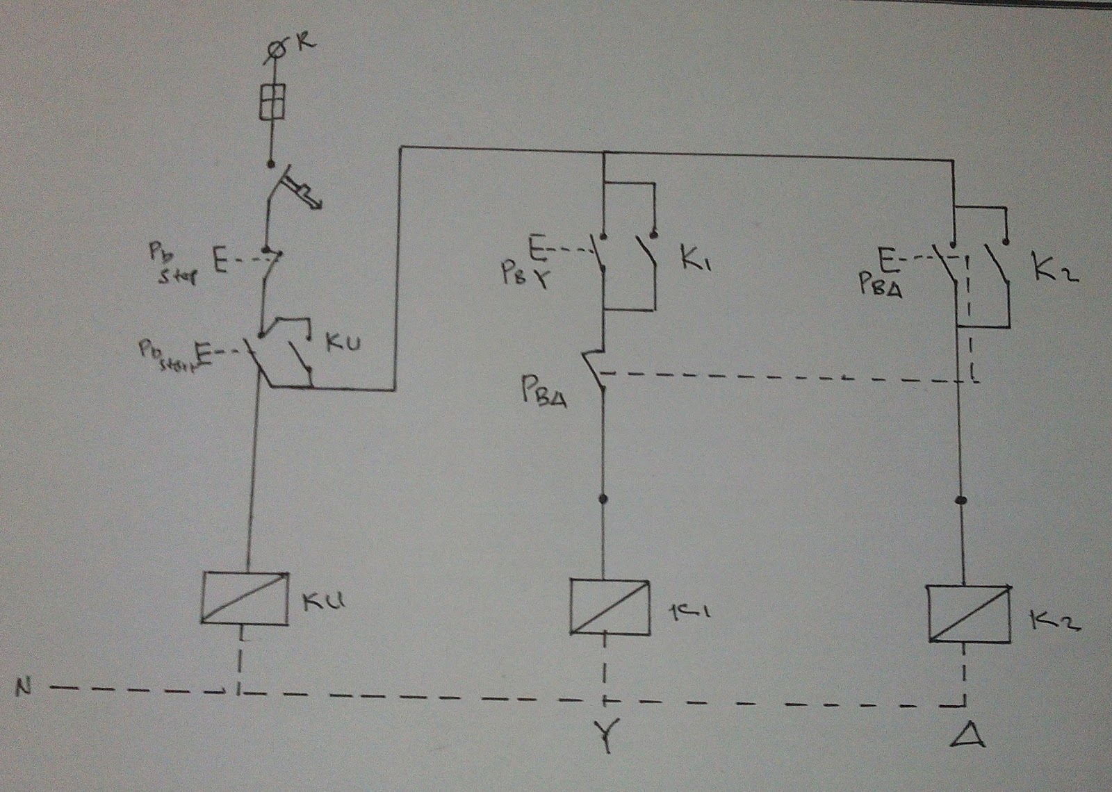 WIRING DIAGRAM STAR-DELTA CONNECTION IN 3-PHASE INDUCTION MOTOR