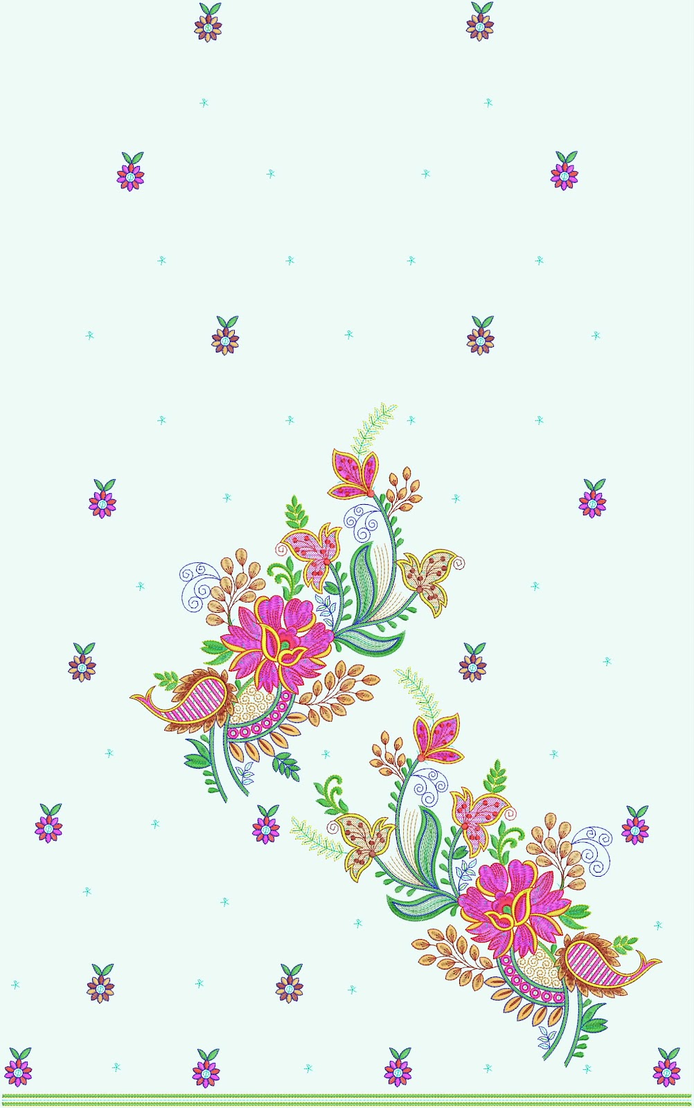 Embdesigntube zari border suits embroidery designs