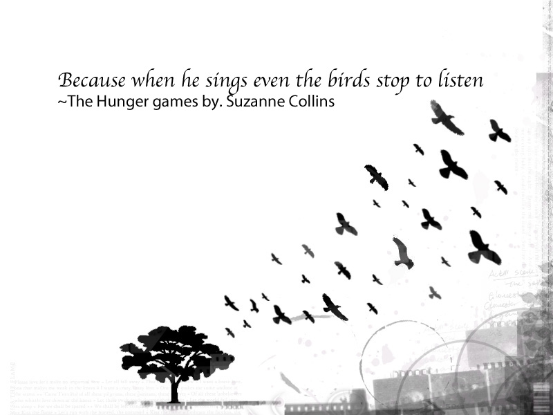When he sings even the birds stop to listen-Hg