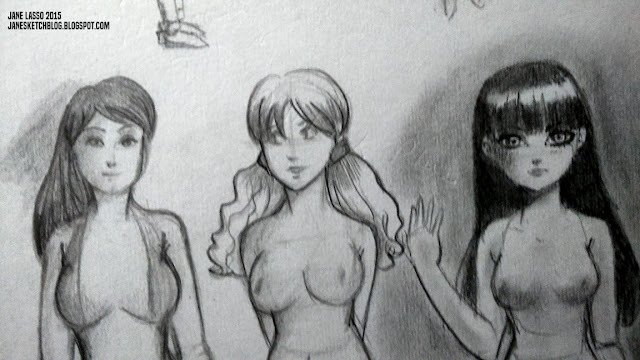 Dibujos a lápiz de chicas manga