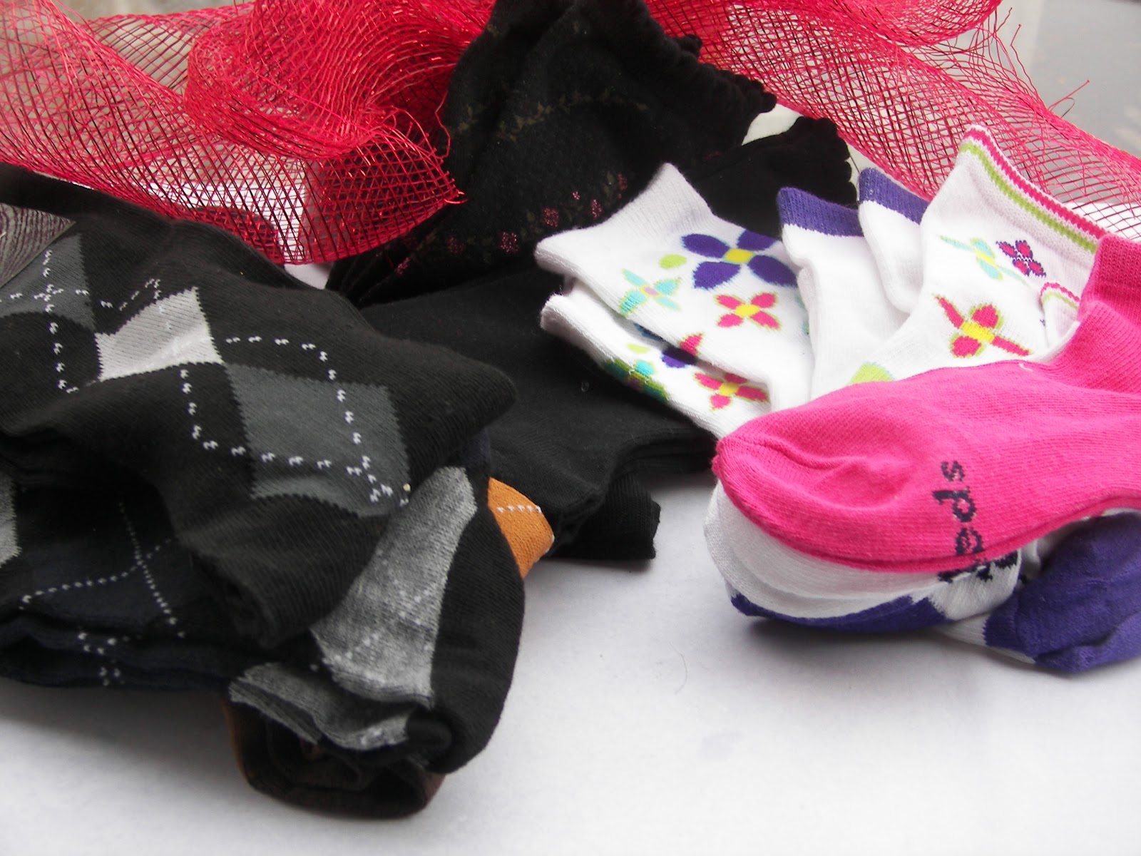 Red Couch Recipes Socks for Christmas Poem