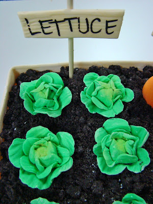 Sweet Cakes by Rebecca - garden cake w/ fondant lettuce
