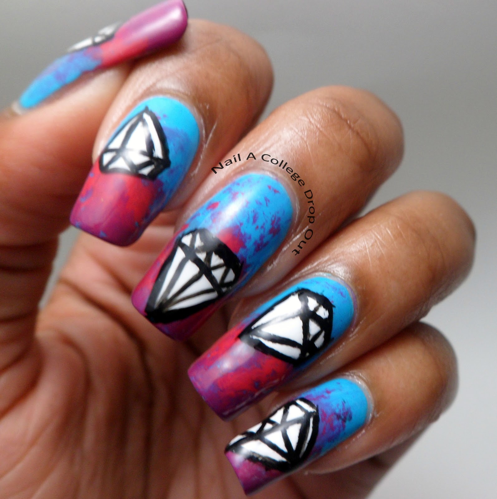 Nail Art Designs With Diamonds Now for the nail art!