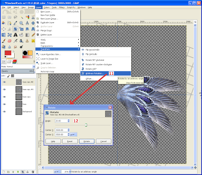 GIMP - Rotate a Layer