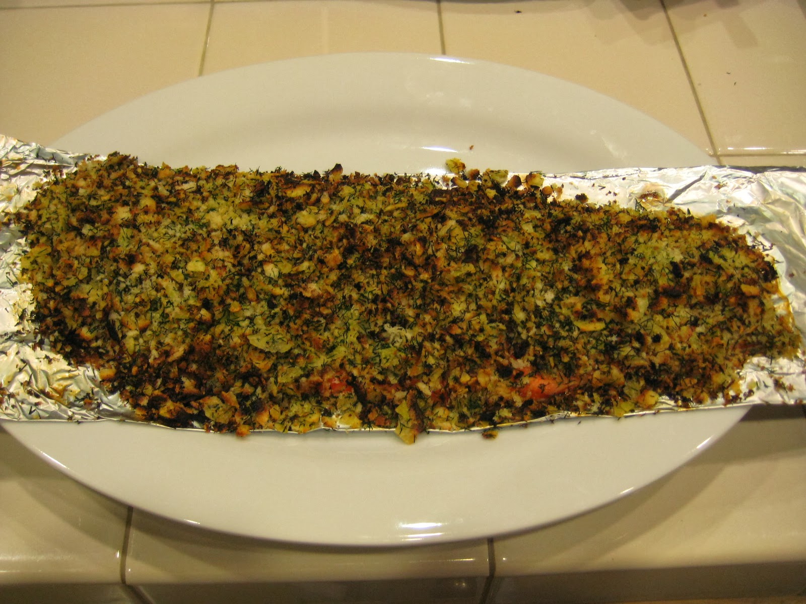 America's Test Kitchen Broiled Salmon with Mustard Crisp Dilled Crust