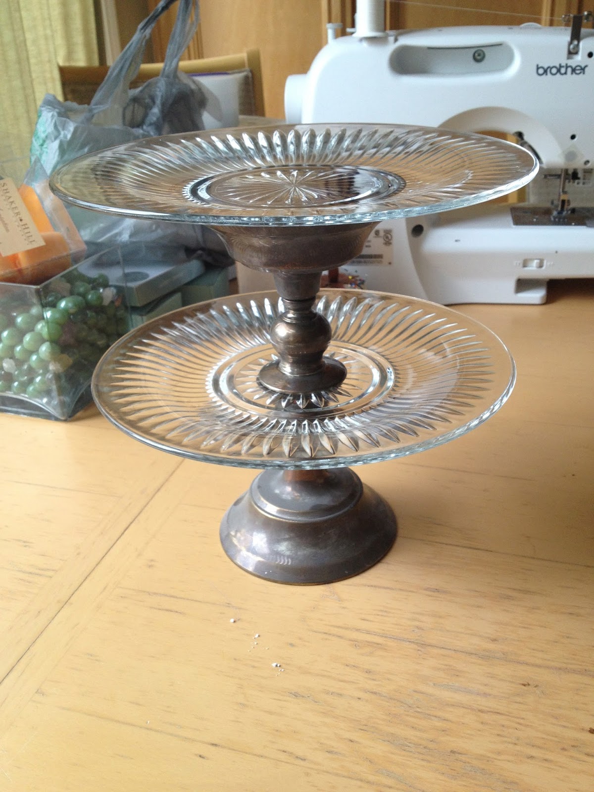 Coconut Love Dollar Store Tiered Chandelier Dessert Plate