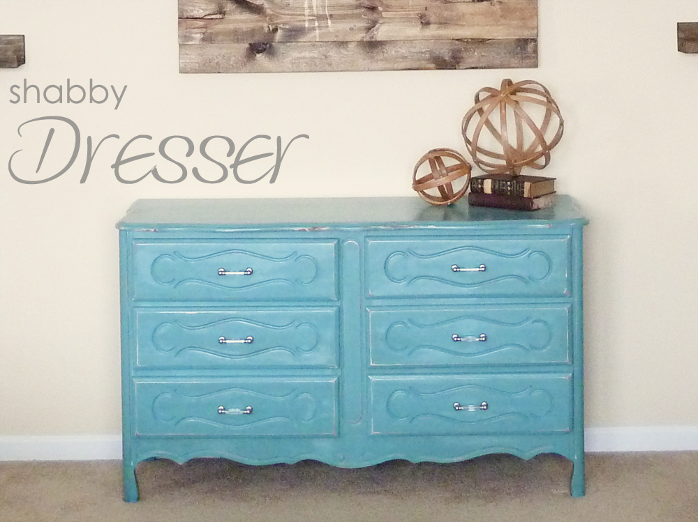 Turquoise Shabby Dresser | #diy #homedecor #furniture