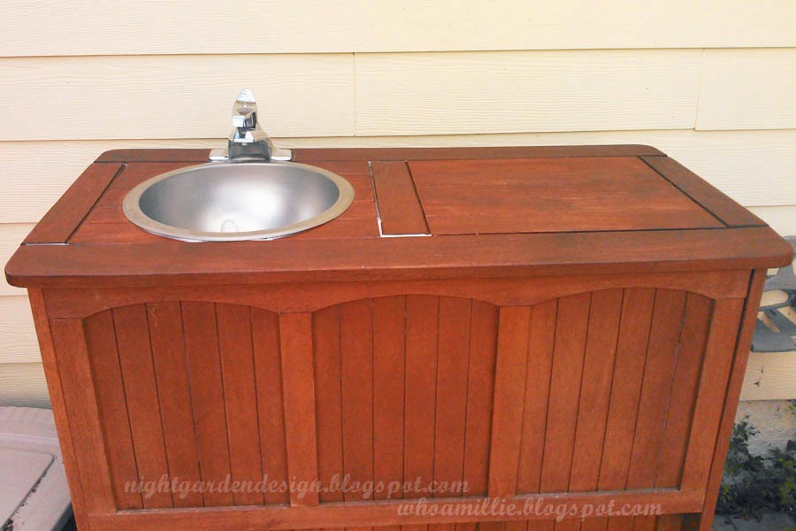 Night Garden Blog backyard sink!