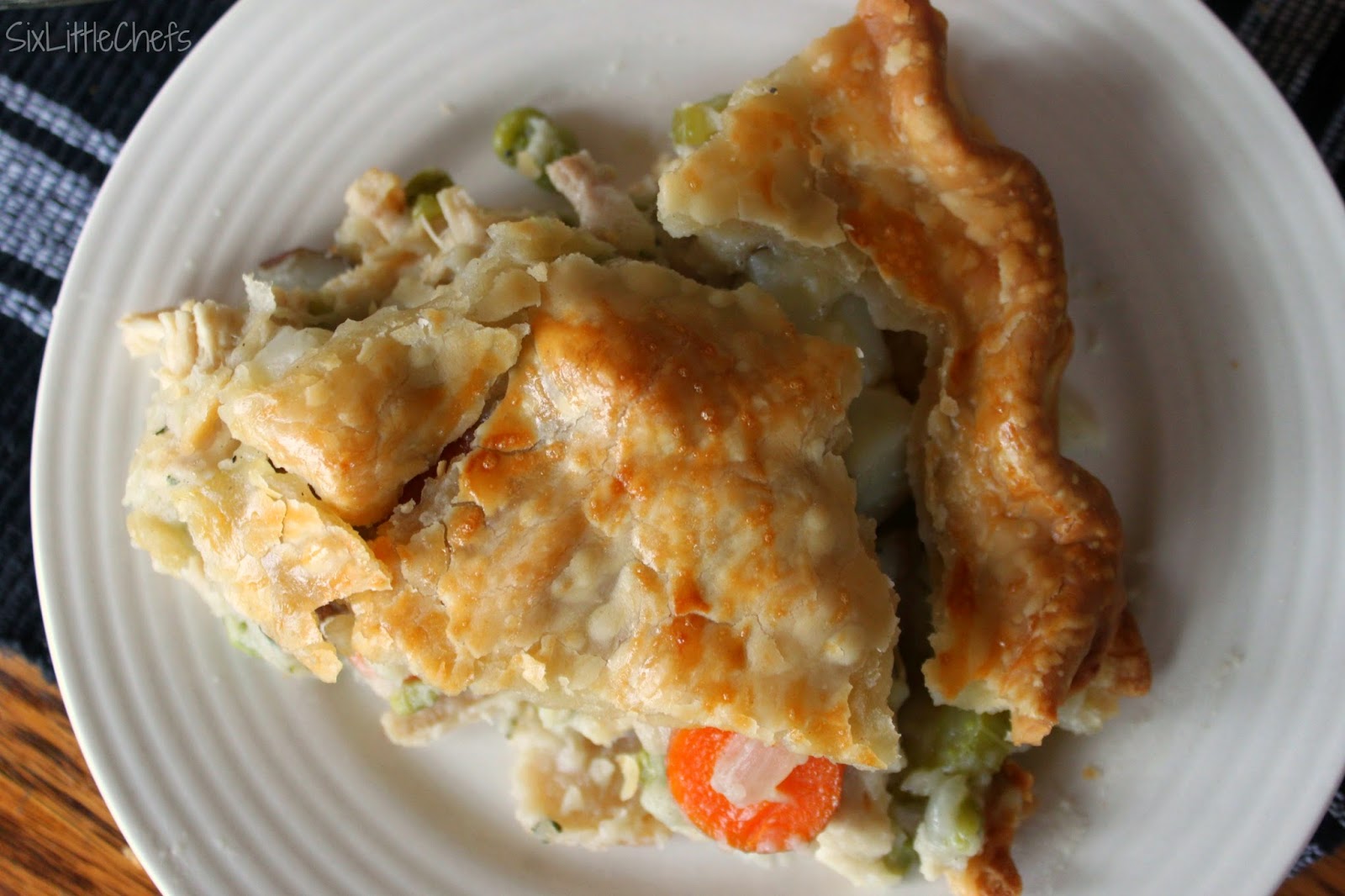 Six Little Chefs {Country Style} Rotisserie Chicken Pot Pie
