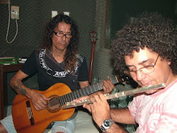 O Capitão ensaiando com o mestre LuiZ Caldas.