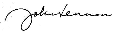 3. Tanda tangan John Lennon 5 Besar Tanda Tangan Paling Mahal di Dunia