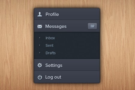 Dark Accordion Style Navigation Dark Accordion Style Navigation