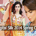 Gul Ahmed Lamis Digital Silk 2014 Spring Collection | Beautiful Block Floral Digital Print Silk Suits for Ladies