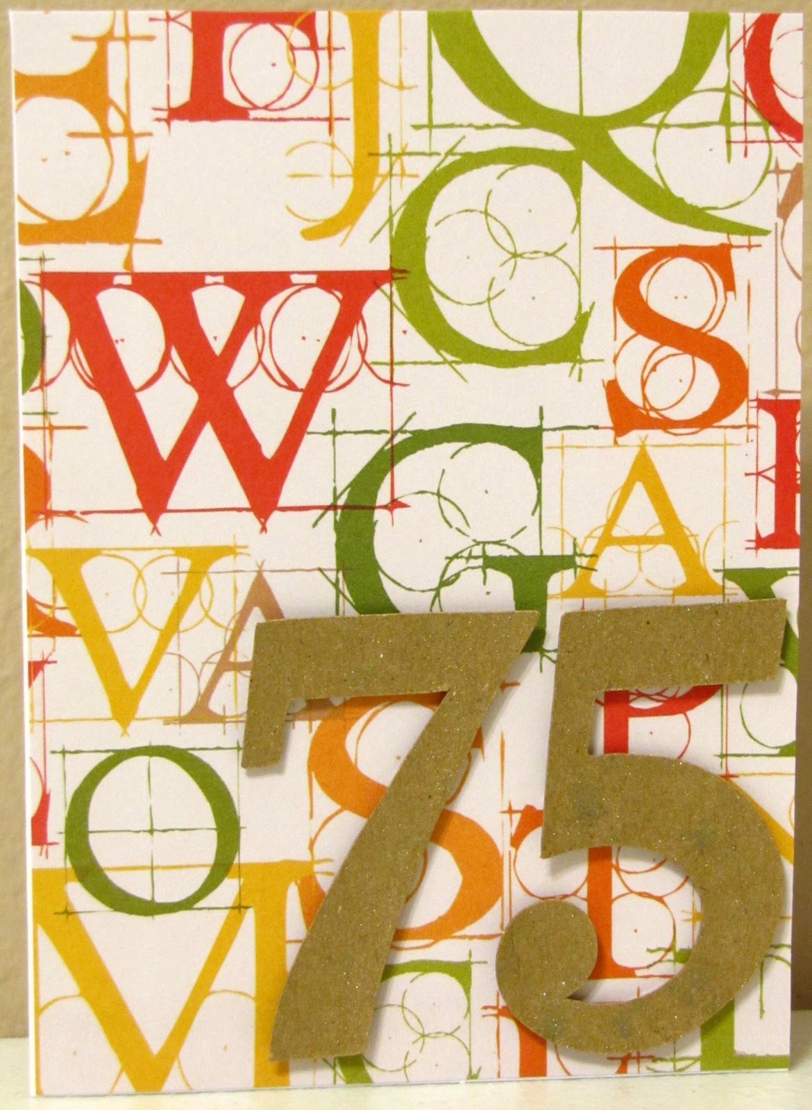 Scrap and Slice: 75th birthday card