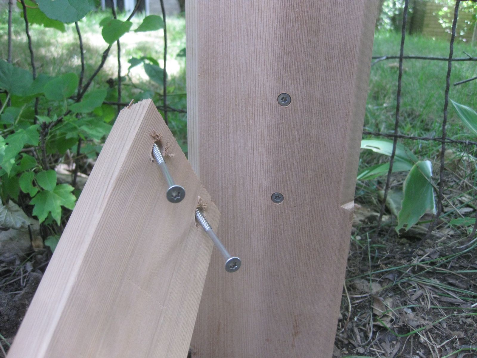 Tooling Up A tiny stretch of fence, in Red Cedar