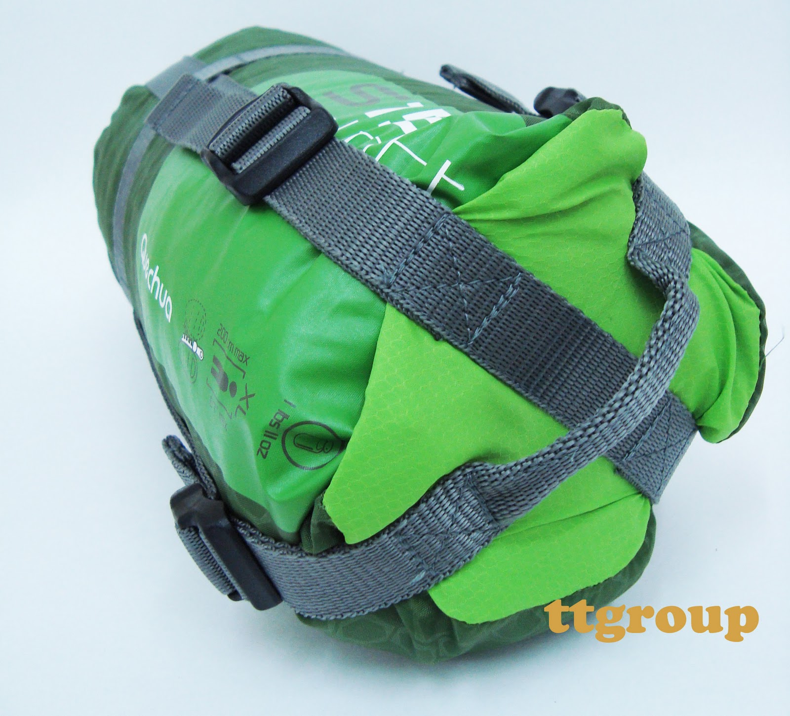 Quechua Camping Hiking Ultralight Compact S15 Sleeping Bag, Mummy Shape