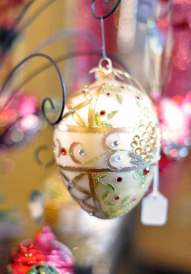 Christmas egg ornament