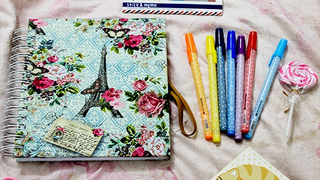 Material escolar fofo, caderno de paris, agenda de paris, torre eiffel