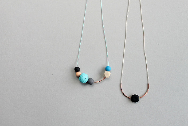 DIY Simple Polymer Clay Bead Necklace