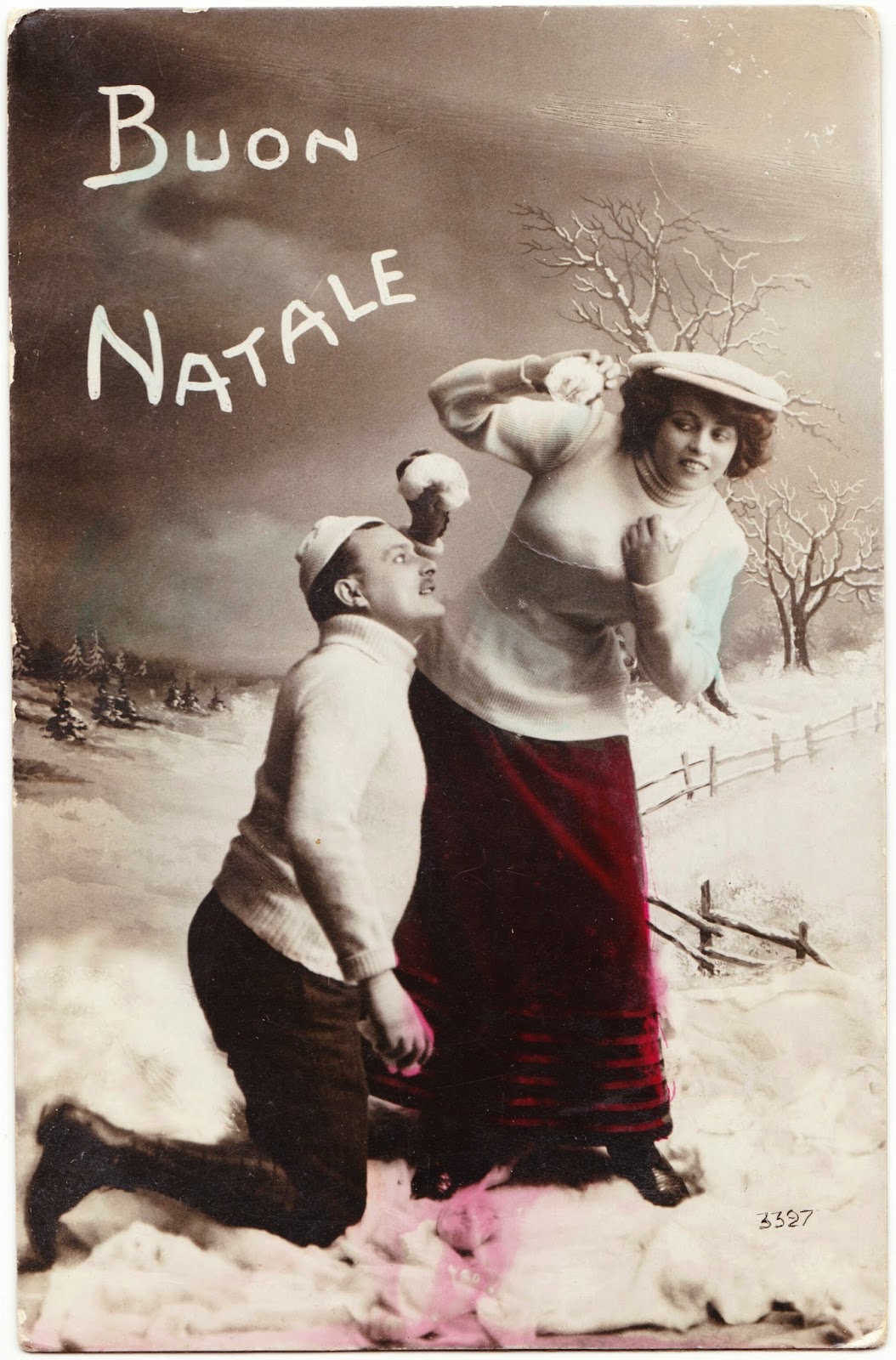 Buon Natale Vintage.Papergreat Old Italian Language Christmas Postcard Buon Natale