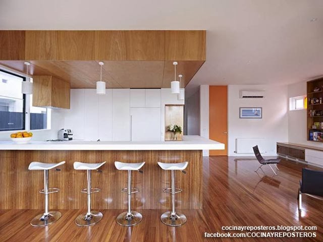 Cocinas con barra : cocina y reposteros: decoración, fotos y ... Desayunadores modernos de granito