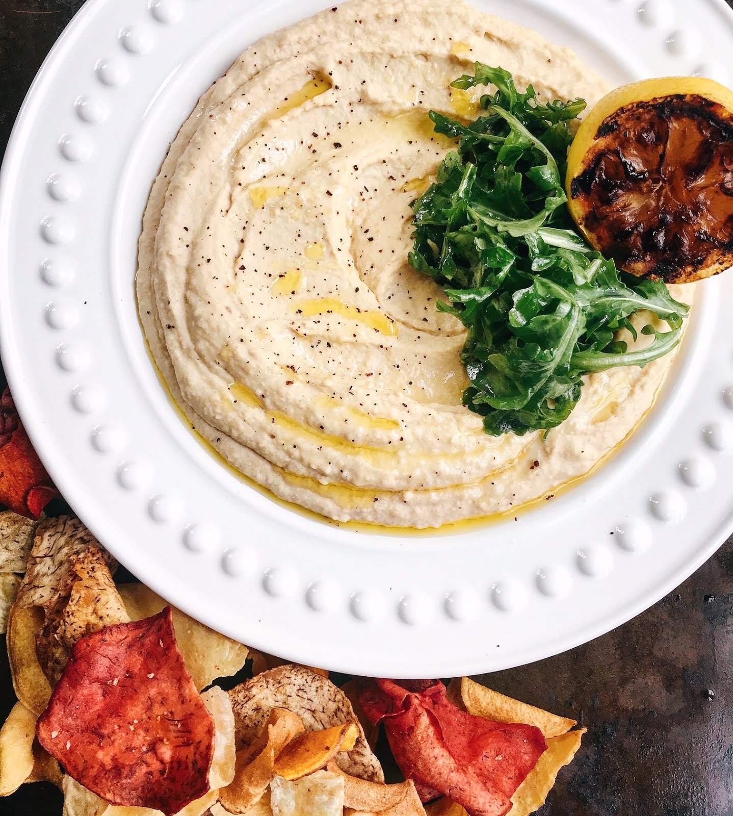 Charred Lemon Hummus with Sumac Chef Jen