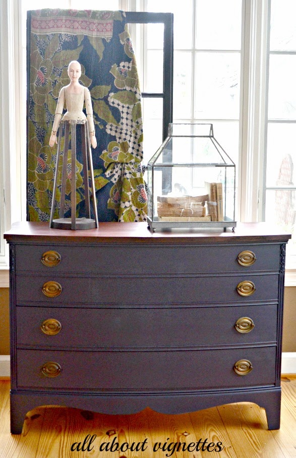 All About Bow Front Mahogany DresserBefore and After