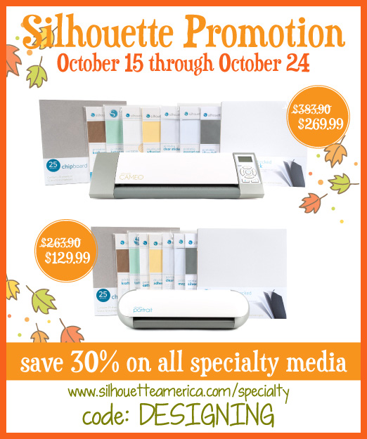 Silhouette Specialty Media Promotion | up to 30% off fabulous products | #silhouette #promotion