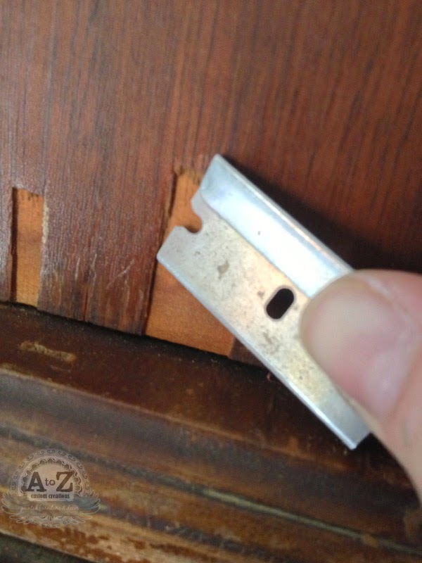 Reclaimologists and Other Crafty Chicks How to repair damaged veneer