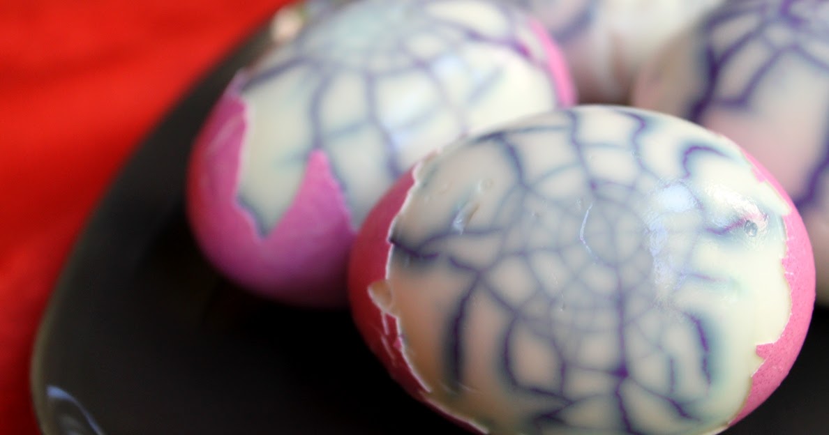 A Teaspoon and A Pinch Halloween Idea Spider Web Eggs