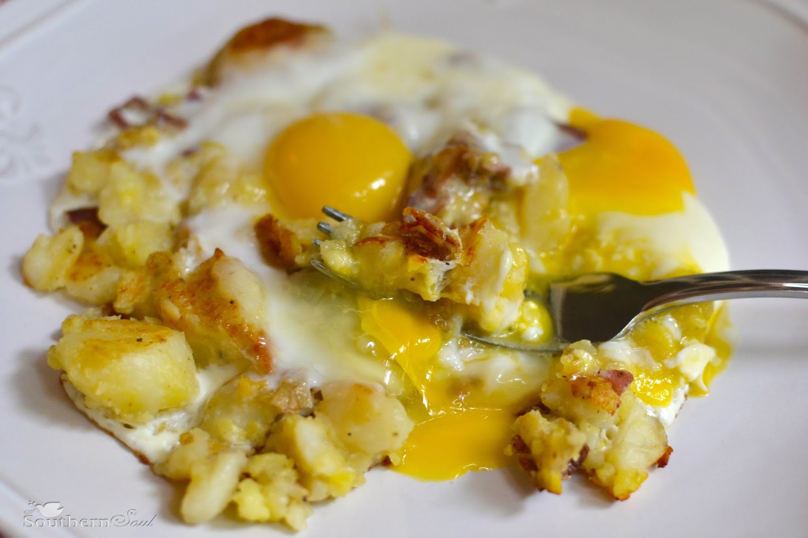 Eggs Over Crushed Potatoes A Southern Soul