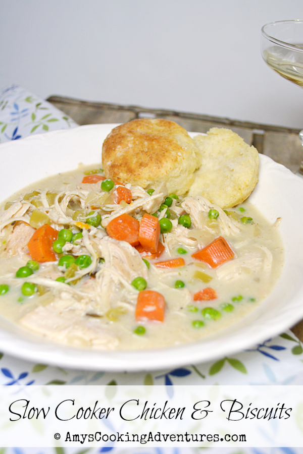 Slow Cooker Creamy Chicken with Biscuits