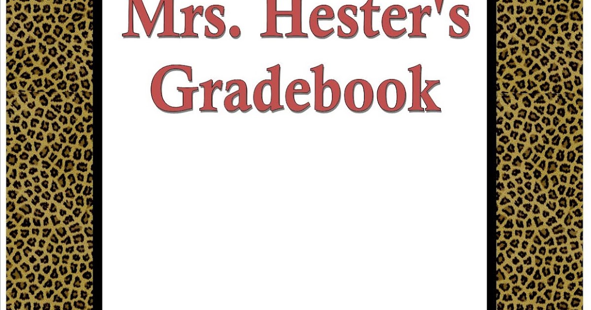 mrs hesters classroom paper gradebook gradebook cover