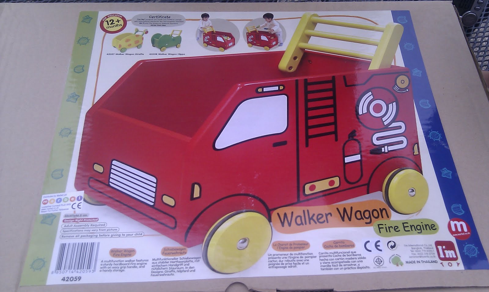 wooden fire engine walker
