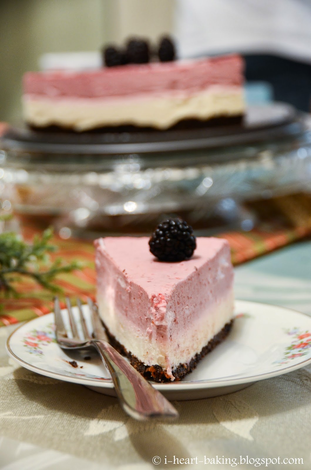 i heart baking!: blackberry mousse cake
