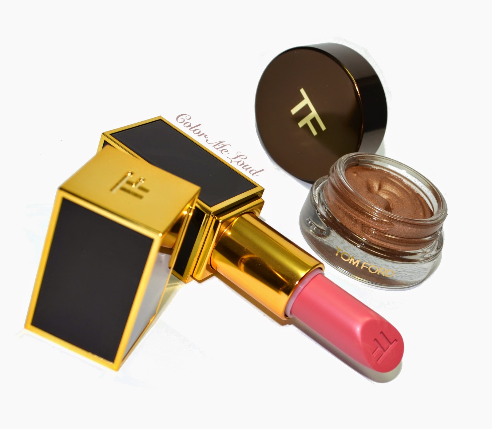 Tom Ford Lip Color Matte in Pink Tease and Cream Color For Eyes in Platinum for Holiday 2014 Collection, Review, Swatch, Comparison & FOTD