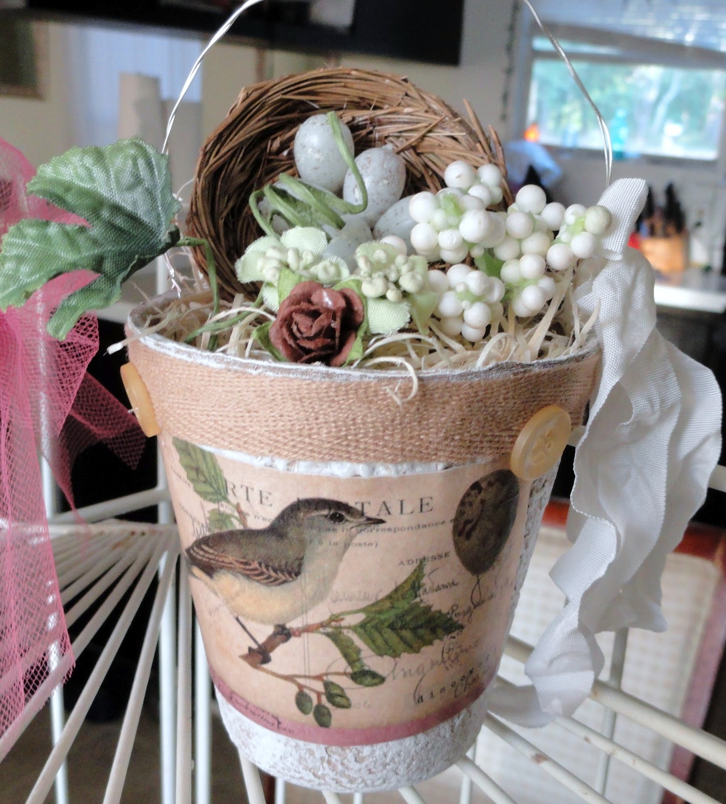 A Vintage Fairy Decorated Peat Pots