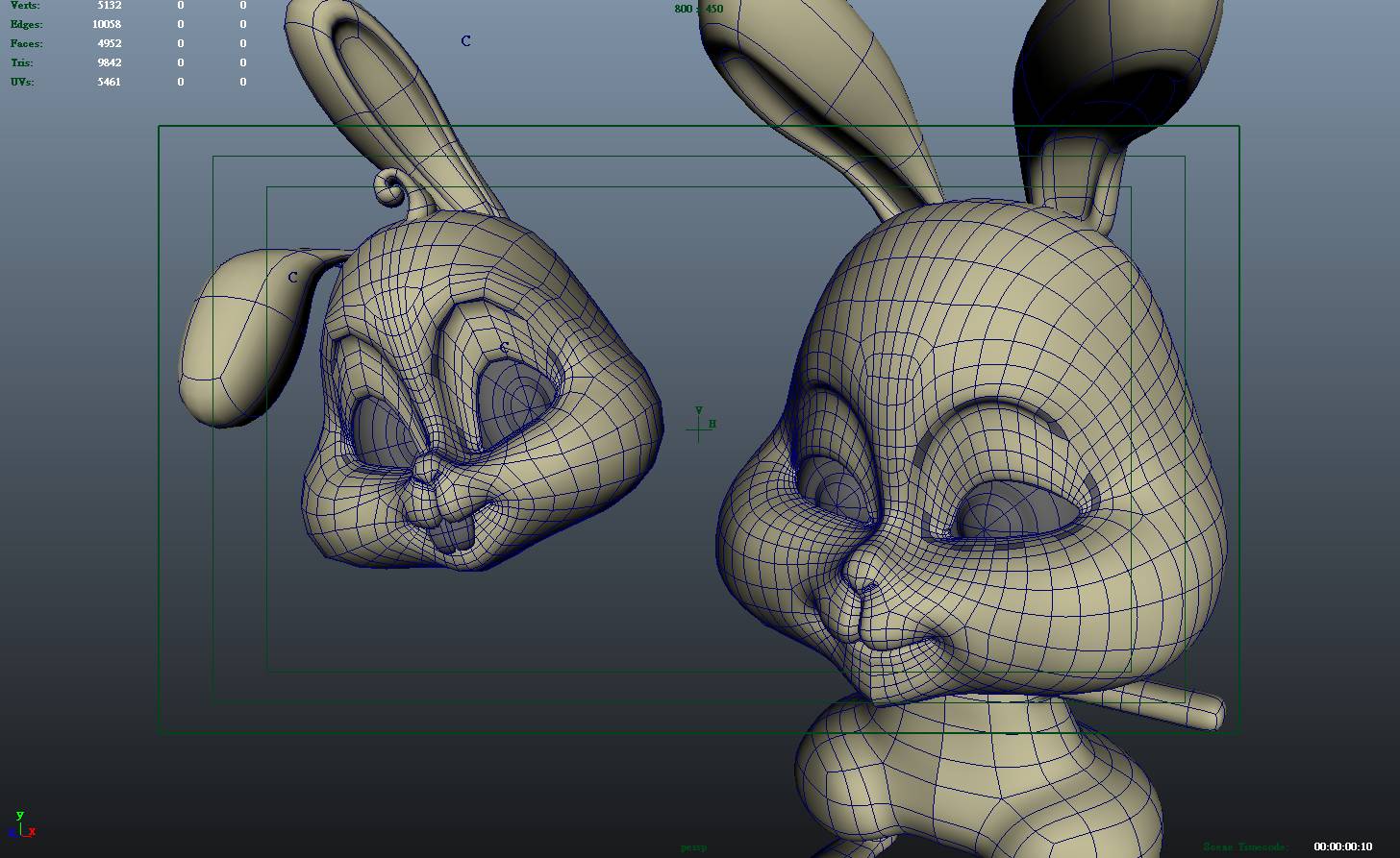Myer3d - 2d 動畫練習: [ 3d Animation Test ] Bunny Facial Take 01