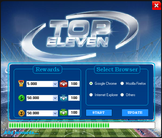 Top eleven hack v7.7 released 2012