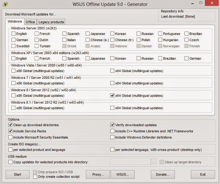 WSUS Offline Update : Κατεβάστε τις ενημερώσεις των Windows χωρίς τη διαδικασία του Windows Update WSUS+Offline+Update