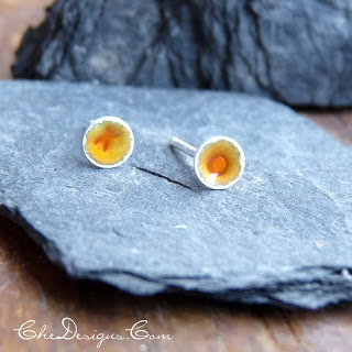 hearts, x's and o's enamel earrings in sterling silver