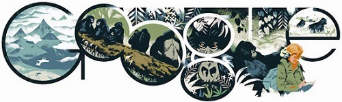 Dian Fossey's birthday celebrated with a Google doodle