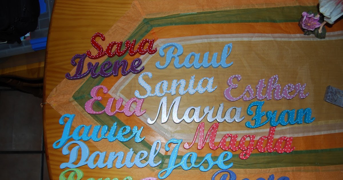 ARTESANÍA Y MANUALIDADES: NOMBRES DE MADERA