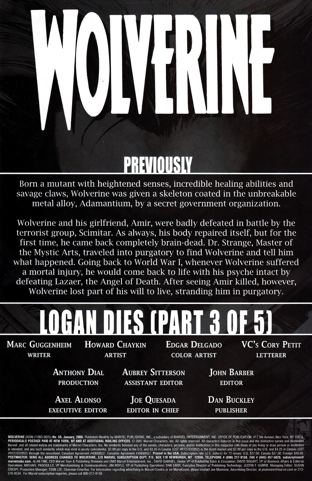 Read online Wolverine (2003) comic - Issue #59 - 2